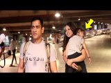 MS Dhoni SPOTTED With Wife Sakshi & Daughter Ziva At Mumbai Airport After WINNING Padma Bhushan