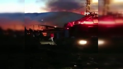 Köy kahvesi alev alev böyle yandı