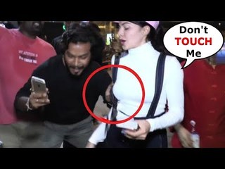 Jacqueline Fernandez Gets ANGRY On A FAN For Touching Her WAIST