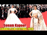 Sonam Kapoor At Cannes 2018 Red Carpet In Lehenga & Mehendi | Cannes Film Festival 2018