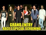 RACE 3 Stars GRAND Entry | RACE 3 Screening | Salman Khan, Jacqueline, Bobby, Anil, Daisy, Saqib