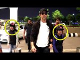 Hrithik Roshan With Kids Hridhaan and Hrehaan leave For Their VACATION | SPOTTED At Mumbai Airport