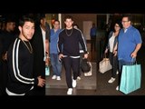Nick Jonas With Parents Arrives in Mumbai To Marry GF Priyanka Chopra | SPOTTED At Mumbai Airport