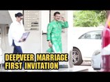 Ranveer Singh & Deepika Padukon GIVES there First Marriage Invitation To Sanjay Leela Bhansali