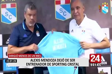 Alexis Mendoza dejó de ser entrenador de Sporting Cristal