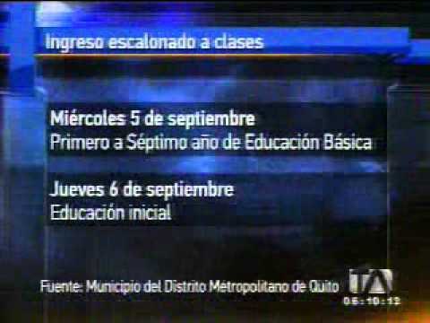 Le contamos cuál es el cronograma que estableció el municipio de Quito para el inicio de clases