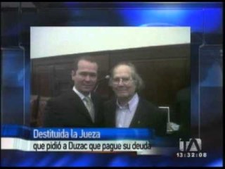 Destituida la jueza que pidió a Duzac que pague la deuda