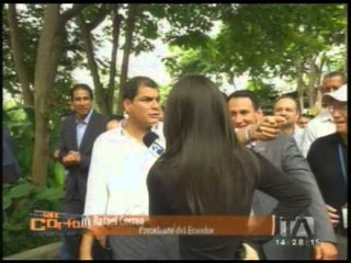 Presidente Correa nos da su pronóstico para el partido de esta tarde