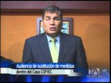 Rafael Correa visita a los detenidos implicados en el caso Cofiec