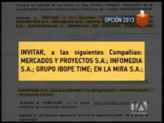 Aún no hay una empresa encargada del monitoreo de propaganda electoral para las elecciones de 2013