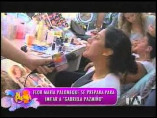 Flor María Palomeque se prepara para imitar a Gabriela Pazmiño