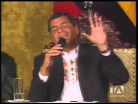 Rafael Correa responde preguntas de medios de comunicación sobre cómo será su Gobierno