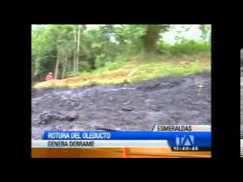 Derrame de petróleo en Esmeraldas