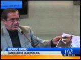Patiño advierte a embajador de EE.UU. por su participación en 'actos políticos'