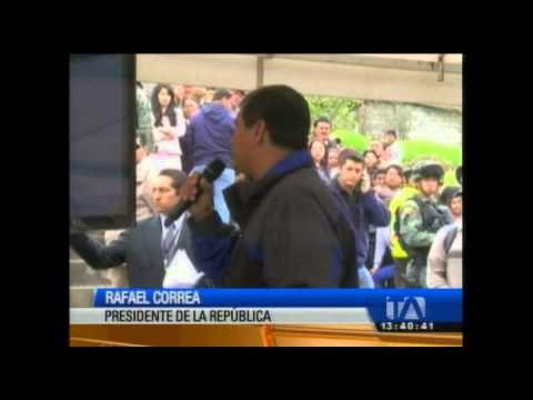 Correa constató avances de obras en la provincia del Cañar