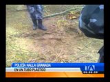 Policía Nacional halla una granada en un tubo plástico en Cumbayá