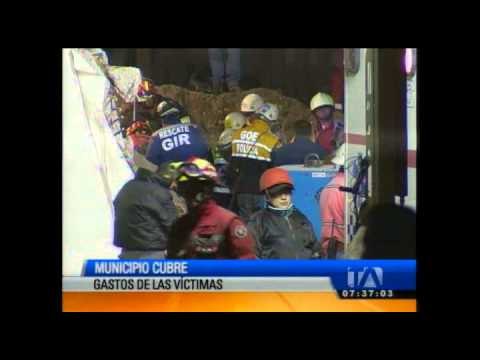 Municipio de Quito cubrirá los gastos de las víctimas del derrumbe en Quito