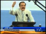 Jaime Nebot celebra a Guayaquil con efusivo discurso
