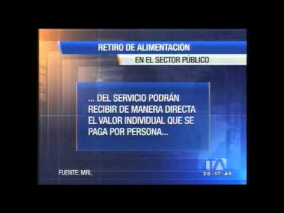 Tres instituciones públicas ya no cuentan con servicio de cafetería para funcionarios