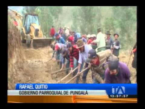 Comuneros realizan minga ante el abandono de las autoridades