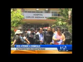Iess atiende a domicilio a pacientes con discapacidad