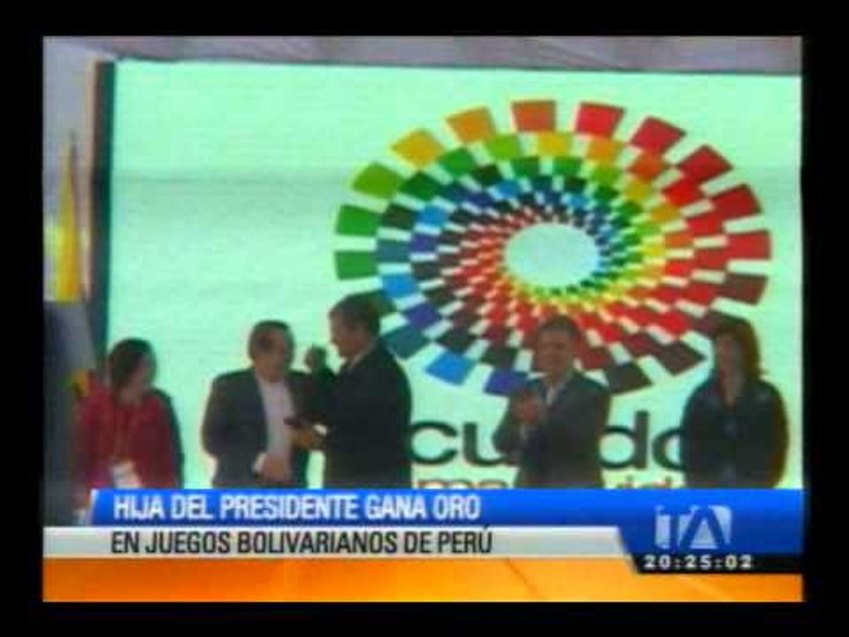 La hija mayor de Rafael Correa ganó medalla de Oro en Perú. Así fue la reacción de su padre