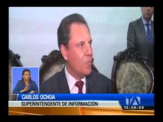 El Cordicom entrega reglamento a Superintendente de Información