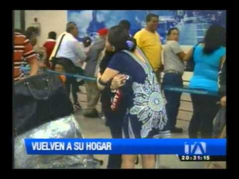 Migrantes retornan al Ecuador para reencontrarse con familiares