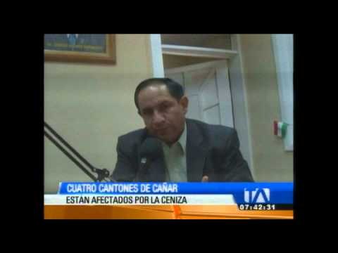 Cuatro cantones del Cañar fueron afectados por la ceniza del Tungurahua