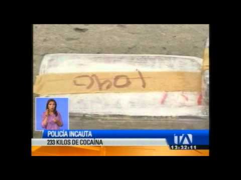 Policía incauta 233 kilos de cocaína en Guayaquil