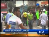 Fallido debate en Guayaquil termina en violencia