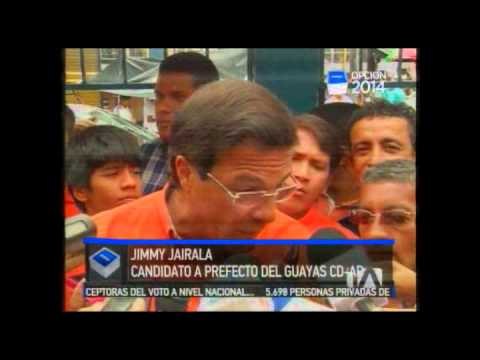 Jimmy Jairala no recibirá los resultados del proceso electoral con Viviana Bonilla