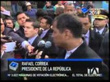 Actividades Rafael Correa luego de votar 2014