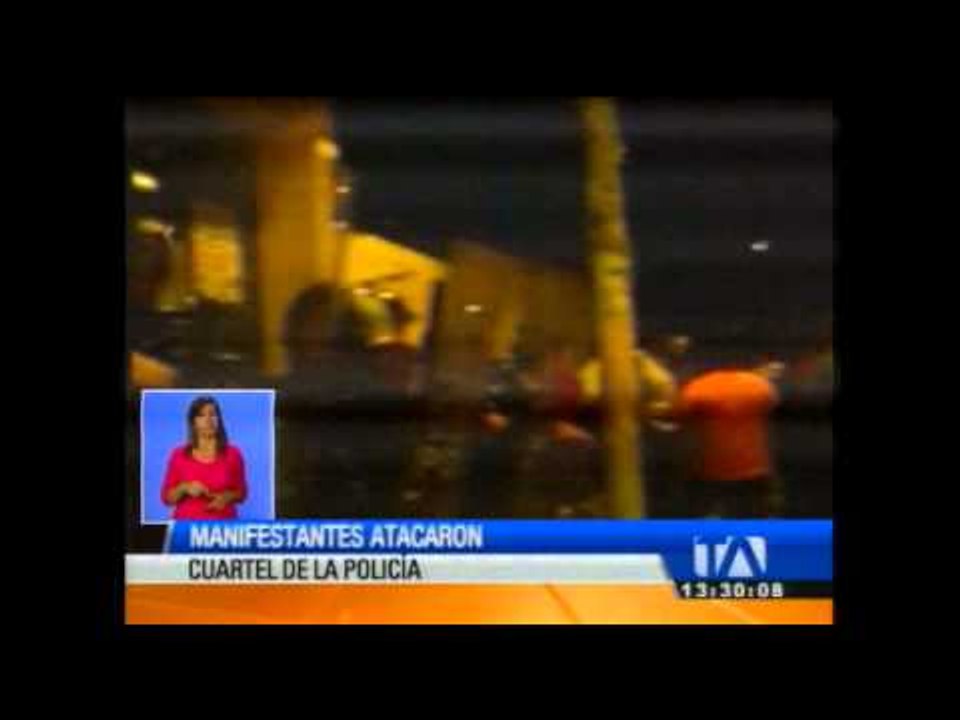 Manifestantes atacaron un cuartel de policía en el cantón Yaguachi en Guayas
