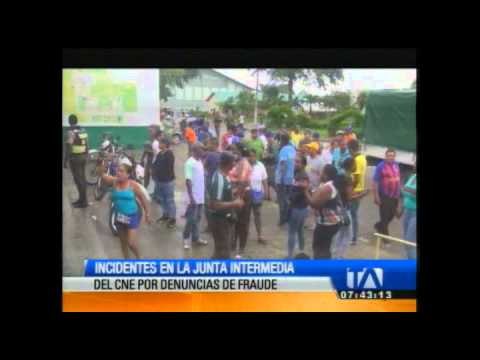 Se registran incidentes por presunto fraude electoral en Quinindé