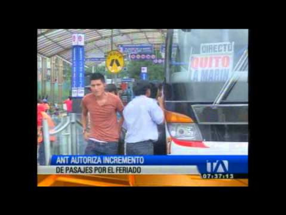 ANT autoriza el incremento de pasajes por el feriado de Carnaval