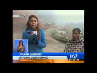 La vía Alóag-Santo Domingo continúa cerrada