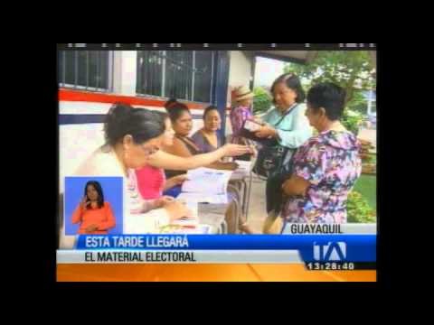 Hoy llega a Guayas el material electoral para las votaciones del 23 de marzo