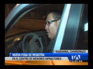Se registra nueva fuga de centro de reclusión de menores en Riobamba