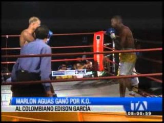 Marlon Aguas ganó por KO