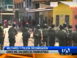 Fuerzas del orden decomisan combustible en frontera sur del Ecuador