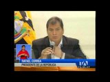 Presidente Correa cumplió agenda con los medios
