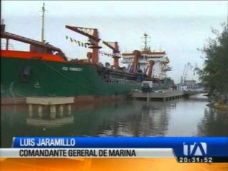 Incorporan embarcación que iniciará el dragado del puerto de Guayaquil
