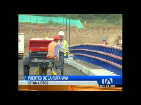 Los puentes de la Ruta Viva serán inaugurados este viernes