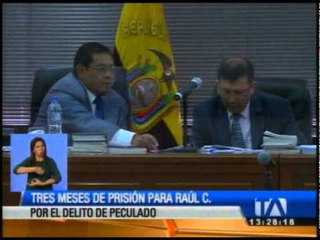 Descargar video: Raúl C. es condenado a tres meses de prisión por delito de peculad