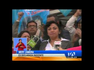 Mery Zamora es declarada inocente