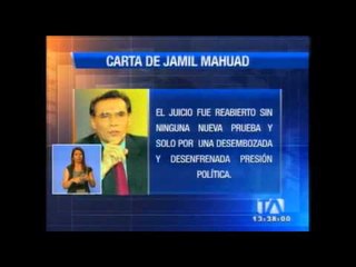 Download Video: Jamil Mahuad reacciona ante difusión roja de la Interpol