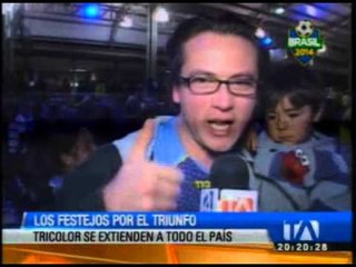 Download Video: Festejos por el triunfo de Ecuador se extienden por todo el País