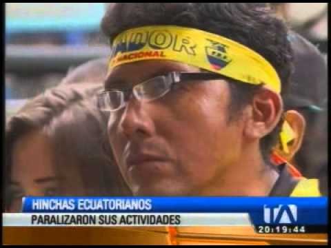 Hinchas guayaquileños apoyaron a la selección hasta el final