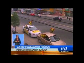 Cuatro organizaciones políticas pierden su personería jurídica